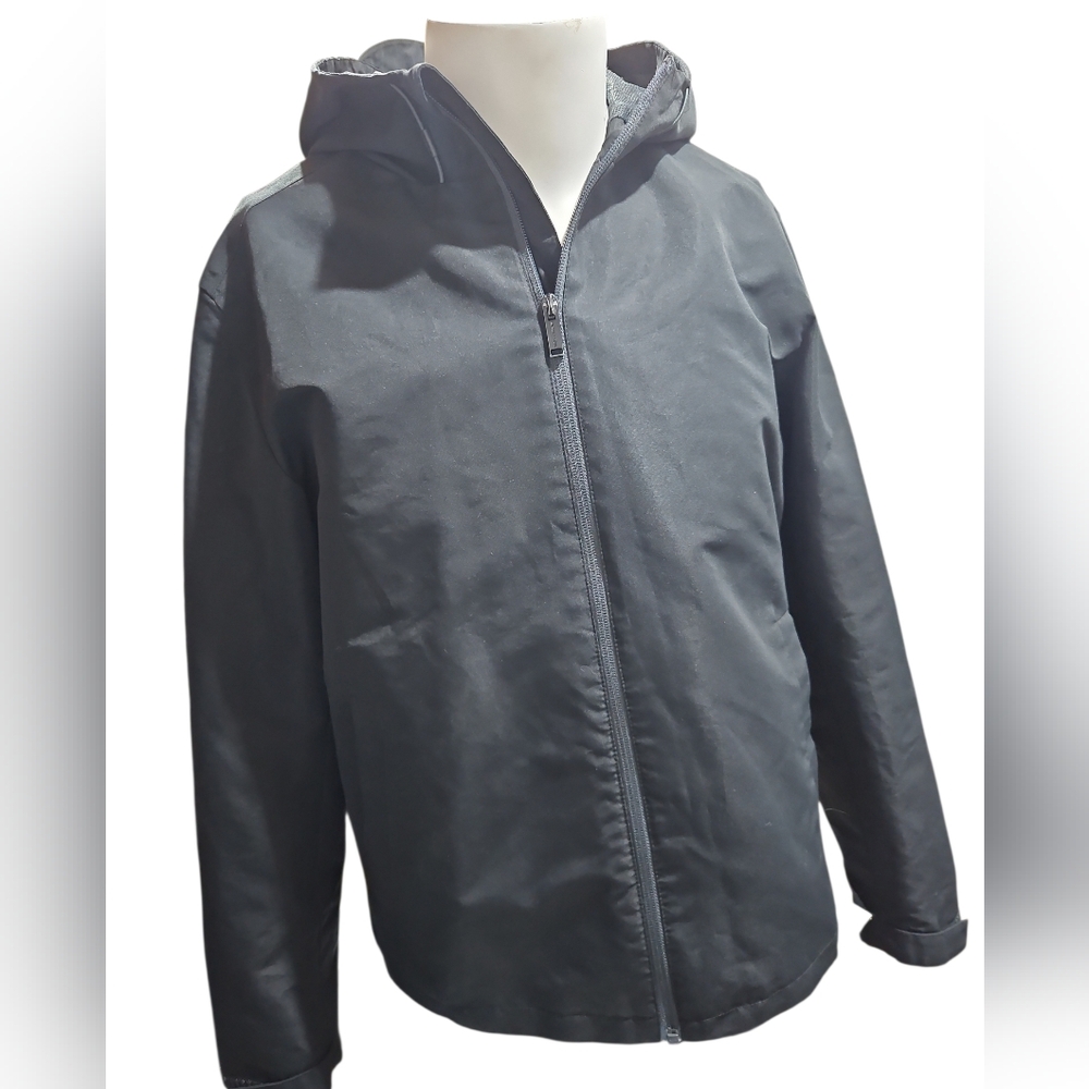 Michael Kors Black Hooded Jacket Logo Sleeve - Picture 2 of 5